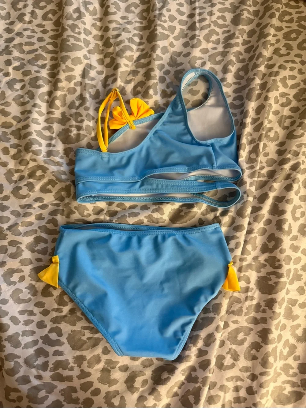 Blue & Yellow Duck Kids Bikini - Cute Ruffle Swim Set